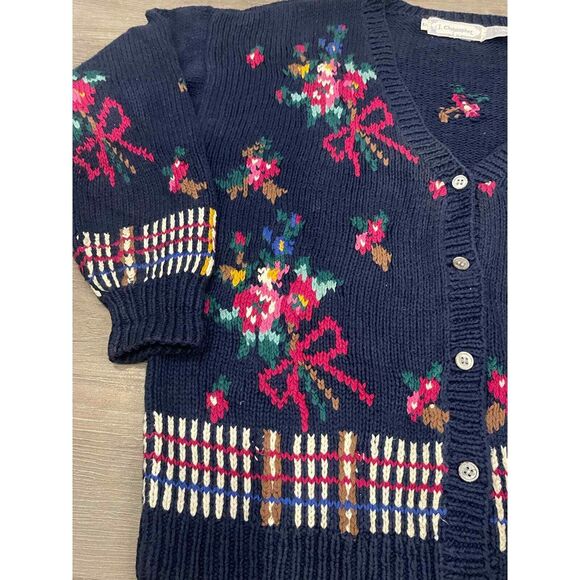 Vintage Women’s Floral Cardigan CottageCore J. Christopher - Picture 3 of 7